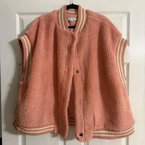 Pink Sherpa Vest